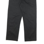 DOCKERS Mens Cotton Blend Black Regular Fit Straight Leg Trousers W33 L26 Casual