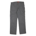 DICKIES Mens Cotton Blend Grey Regular Fit Straight Leg Trousers W34 L31