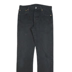 LEVI'S 501 Mens Jeans Black Regular Straight Denim Medium W30 L32 Classic Fit
