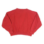 PAULO VANNI Womens Red Sweatshirt L Embellished Castle Design Crew Neck Casual