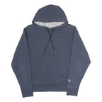 CHAMPION Mens Blue Hoodie S Cotton Blend Pullover Drawstring Hood Casual