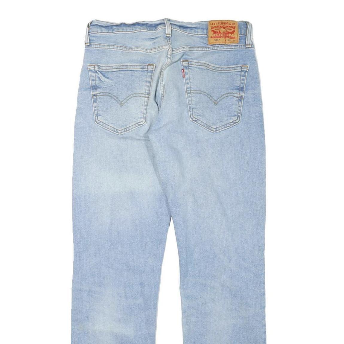 LEVI'S 514 Mens Slim Jeans Light Blue Denim W31 L32 Zip Classic Fit Straight