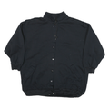 WESTSIDE Mens Black Cotton Blend Casual Jacket L Button Closure Plain Stylish