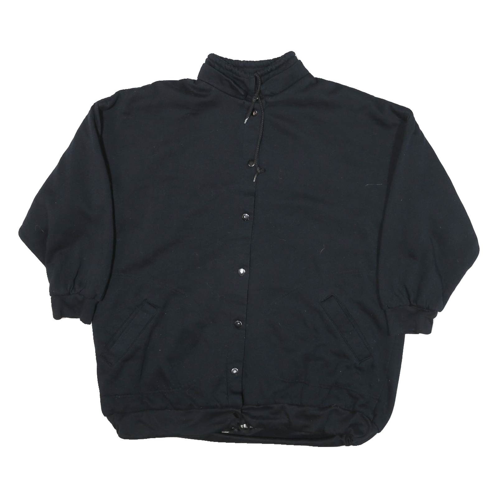 WESTSIDE Mens Black Cotton Blend Casual Jacket L Button Closure Plain Stylish