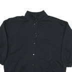 WESTSIDE Mens Black Cotton Blend Casual Jacket L Button Closure Plain Stylish