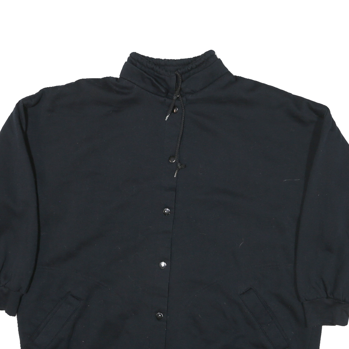 WESTSIDE Mens Black Cotton Blend Casual Jacket L Button Closure Plain Stylish