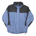 COLUMBIA Womens Blue & Black Outdoor Jacket L Polyester Blend Zip Warm Casual