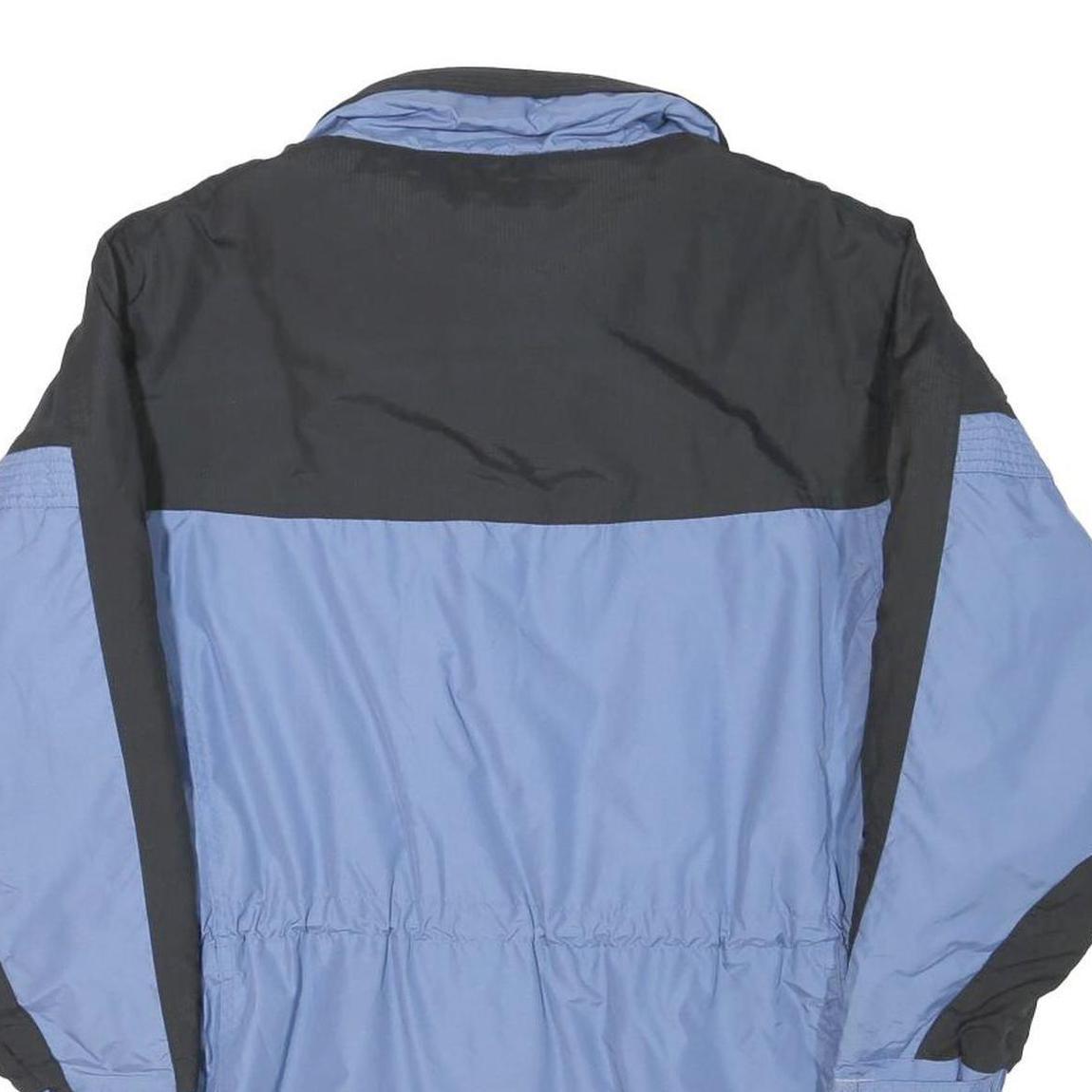 COLUMBIA Womens Blue & Black Outdoor Jacket L Polyester Blend Zip Warm Casual