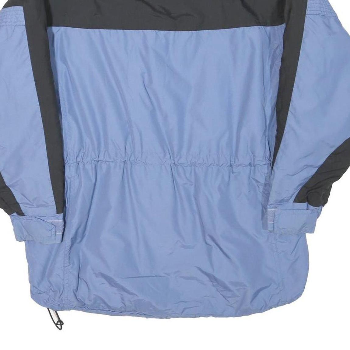 COLUMBIA Womens Blue & Black Outdoor Jacket L Polyester Blend Zip Warm Casual