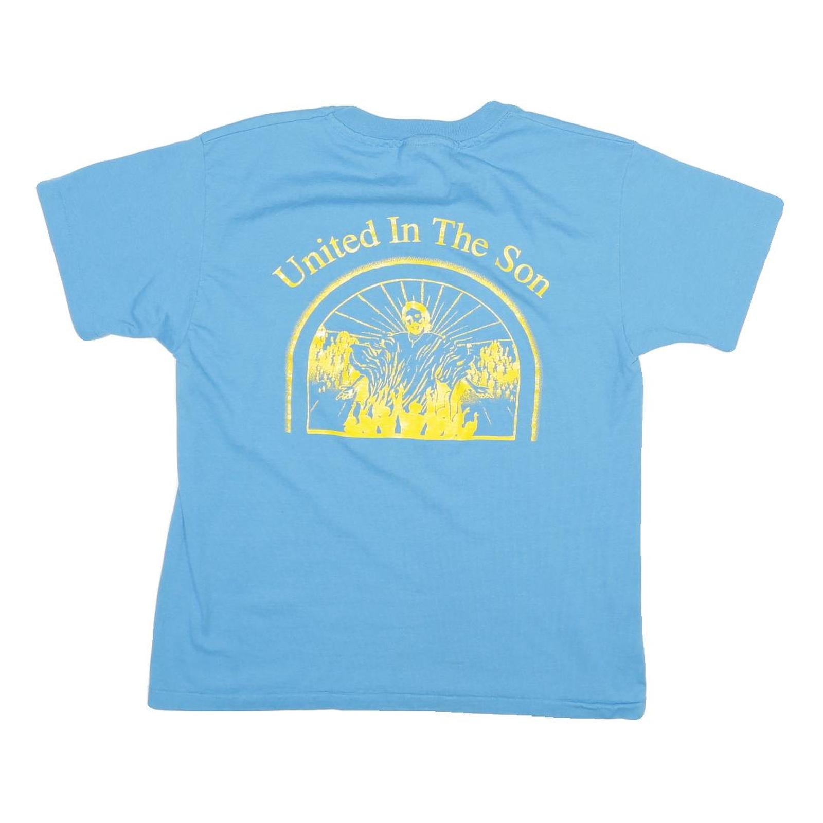 HANES Womens Blue United In The Son Graphic T-Shirt M Short Sleeve Crew Neck