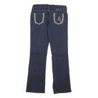 MISS CARELLI Womens Regular Blue Denim Stone Wash W30 L28 Zip Regular Fit Jeans