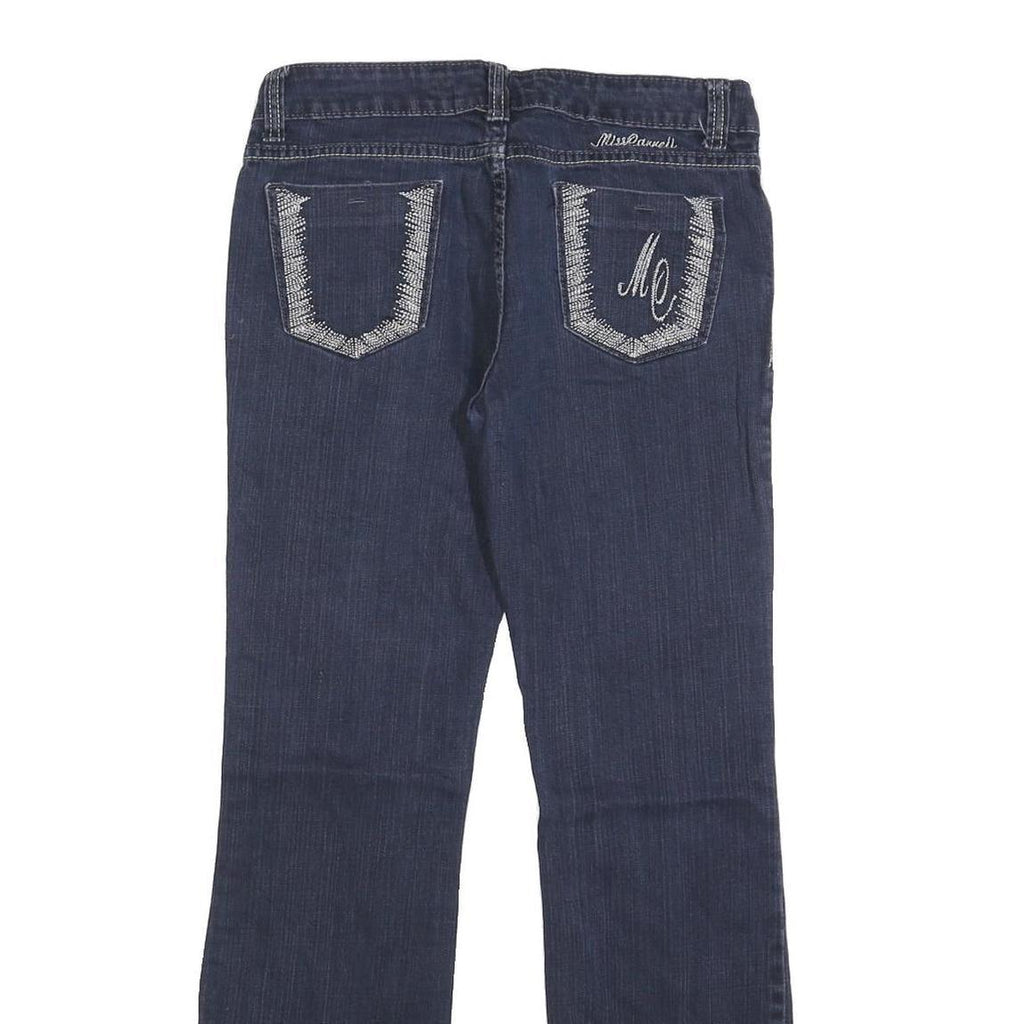 MISS CARELLI Womens Regular Blue Denim Stone Wash W30 L28 Zip Regular Fit Jeans