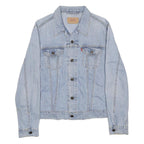 LEVI'S Girls Blue Denim Jacket L Cotton Blend Classic Button Closure Lightweight