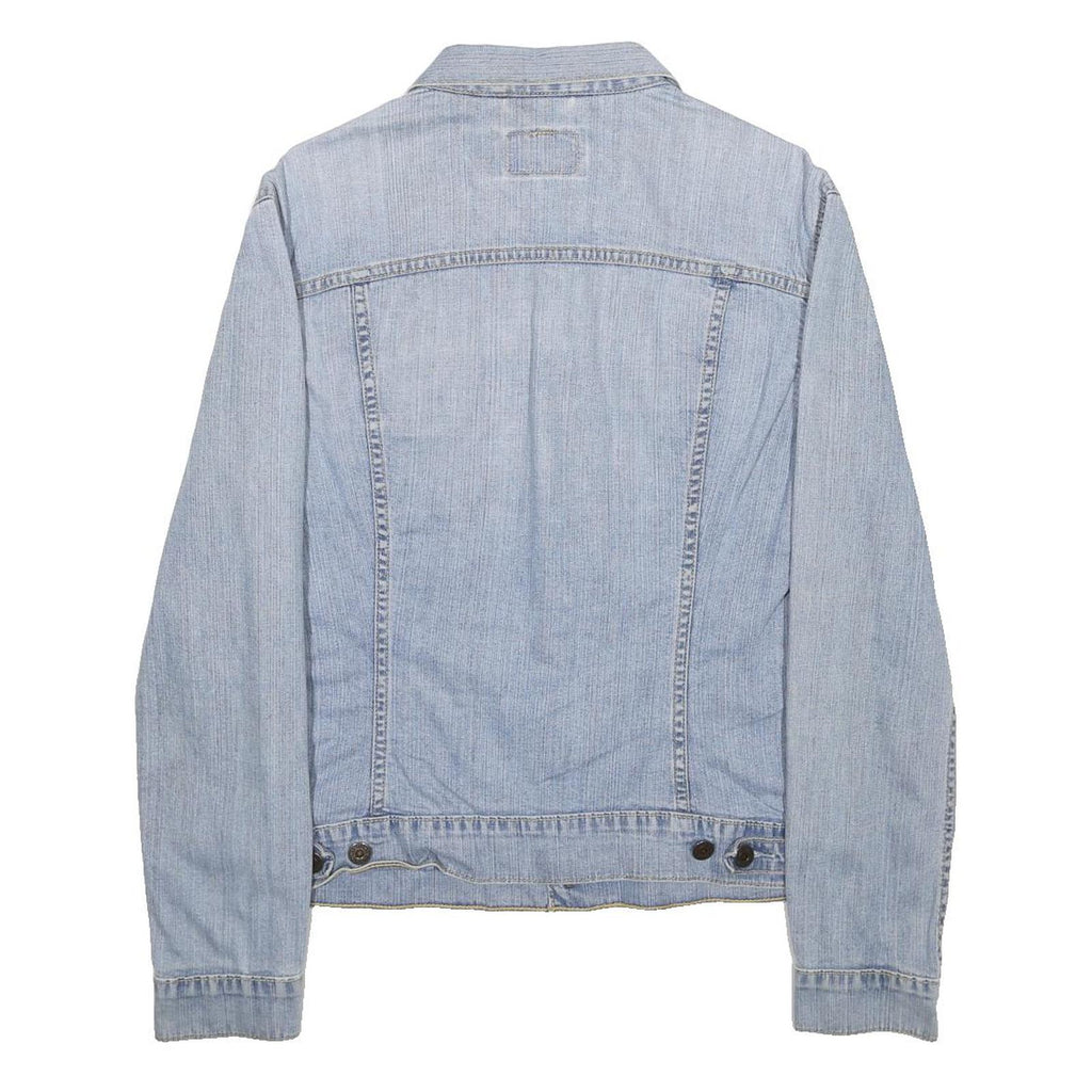 LEVI'S Girls Blue Denim Jacket L Cotton Blend Classic Button Closure Lightweight
