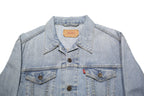 LEVI'S Girls Blue Denim Jacket L Cotton Blend Classic Button Closure Lightweight