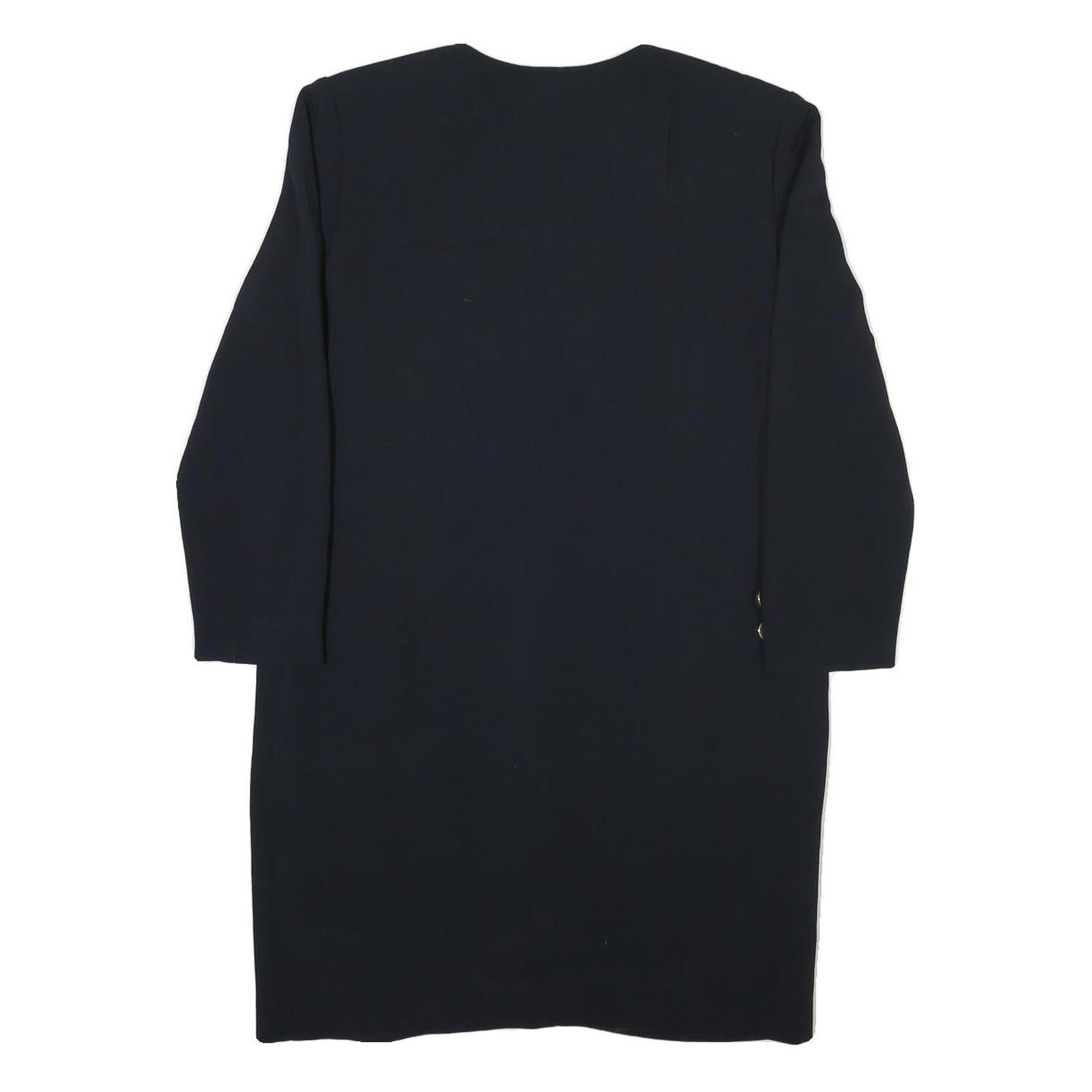 MIMMINA Womens Black Embroidered Button Jacket M Polyester Blend Classic