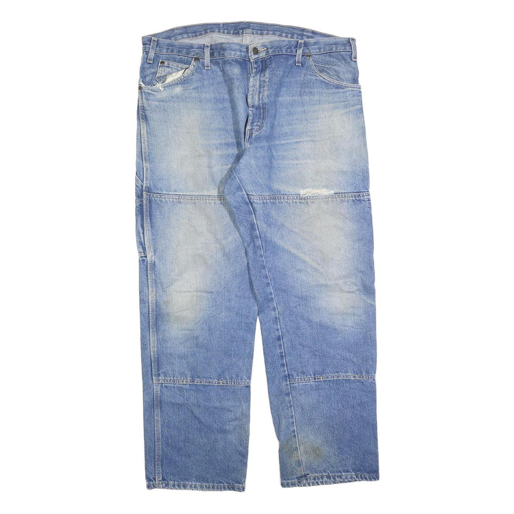 DICKIES Mens Relaxed Light Blue Denim Jeans W38 L32 Workwear Zip Closure