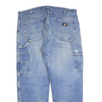 DICKIES Mens Relaxed Light Blue Denim Jeans W38 L32 Workwear Zip Closure