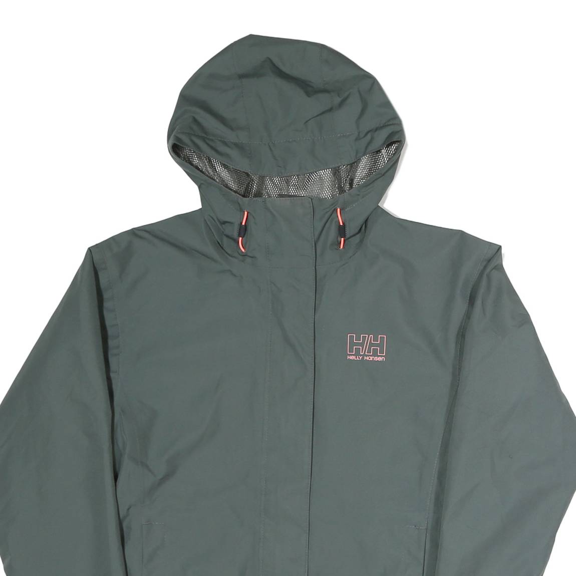 HELLY HANSEN Womens Grey Outdoor Jacket S Polyester Zip Hooded Plain Sporty
