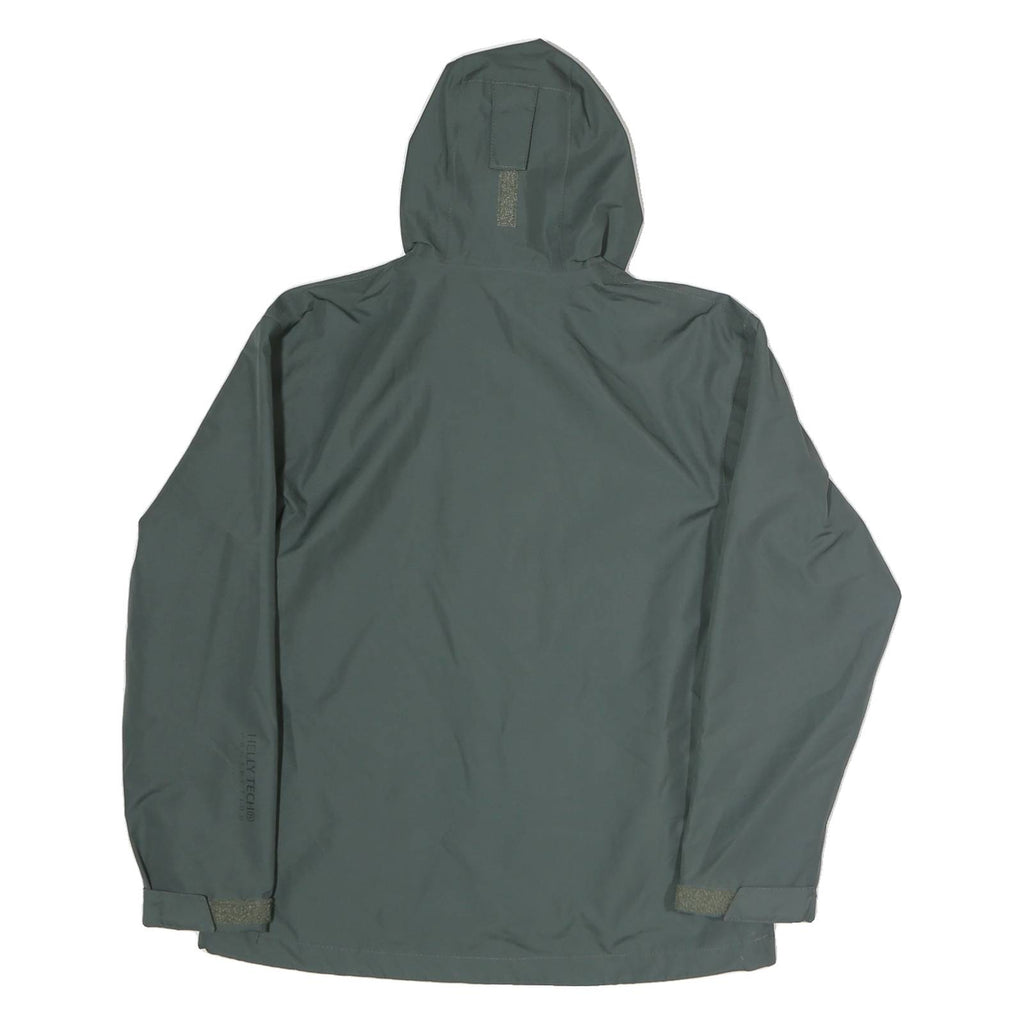 HELLY HANSEN Womens Grey Outdoor Jacket S Polyester Zip Hooded Plain Sporty
