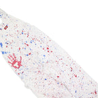 DICKIES Mens White Cotton Blend Paint Splatter Dungarees Loose Fit M W32 L25