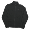 FILA Mens Black Zip Jacket M Cotton Blend Plain Casual Lightweight