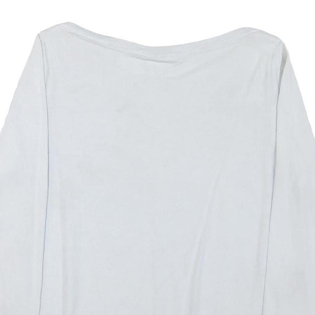 TOMMY HILFIGER Mens White Plain Cotton Blend Jumper Crew Neck Tight Knit M