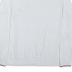 TOMMY HILFIGER Mens White Plain Cotton Blend Jumper Crew Neck Tight Knit M