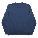 SLAZENGER Mens Blue Crew Neck L Cotton Blend Pullover Sweatshirt Classic