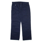 DICKIES Mens Trousers Blue Regular Straight W36 L30