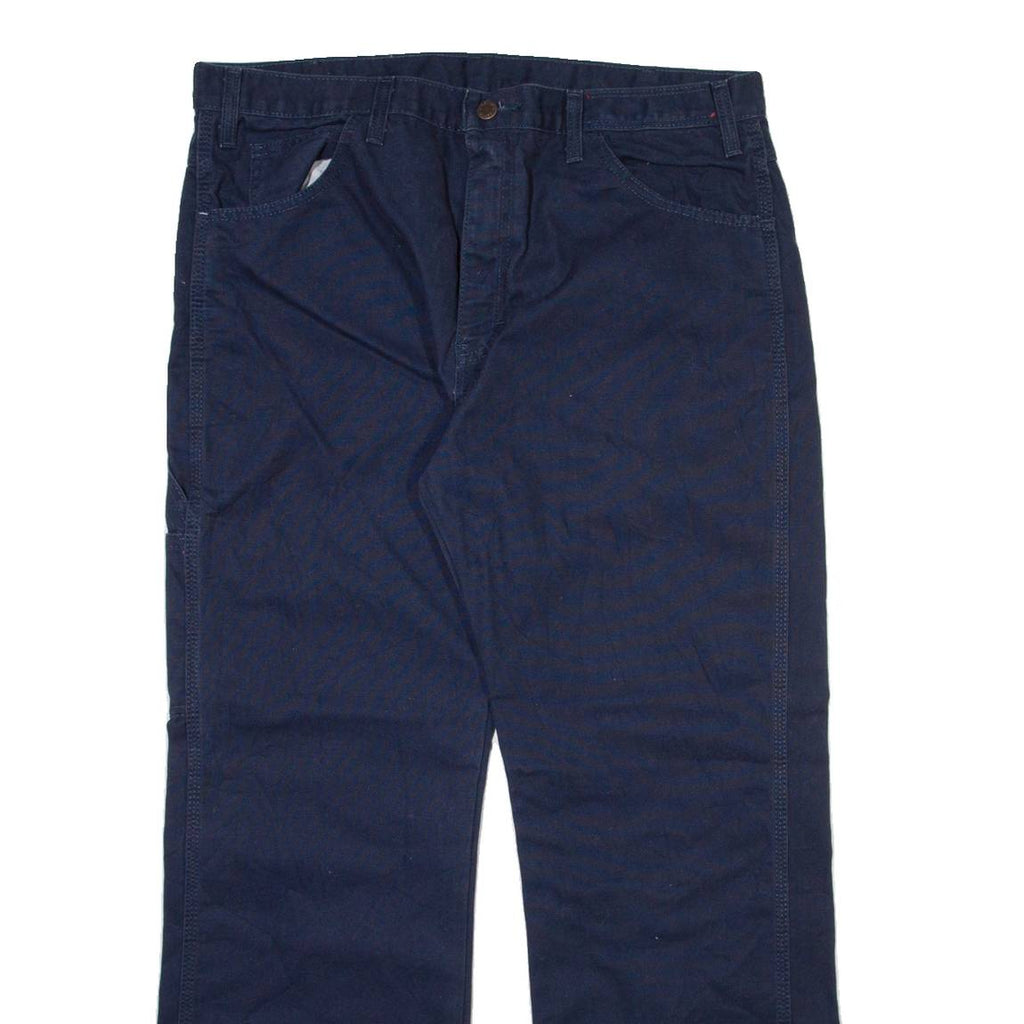DICKIES Mens Trousers Blue Regular Straight W36 L30