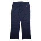 DICKIES Mens Trousers Blue Regular Straight W36 L30