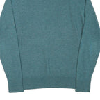 TOMMY HILFIGER Mens Blue Plain Crew Neck Basic Knit Jumper M Wool Blend