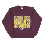 HANES Mens Maroon Florida State Seminoles Crew Neck XL Sweatshirt Cotton Blend