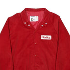 K-BRAND Mens Red Corduroy Button Jacket M Cotton Blend Plain Classic Casual