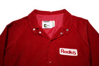 K-BRAND Mens Red Corduroy Button Jacket M Cotton Blend Plain Classic Casual