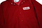 K-BRAND Mens Red Corduroy Button Jacket M Cotton Blend Plain Classic Casual