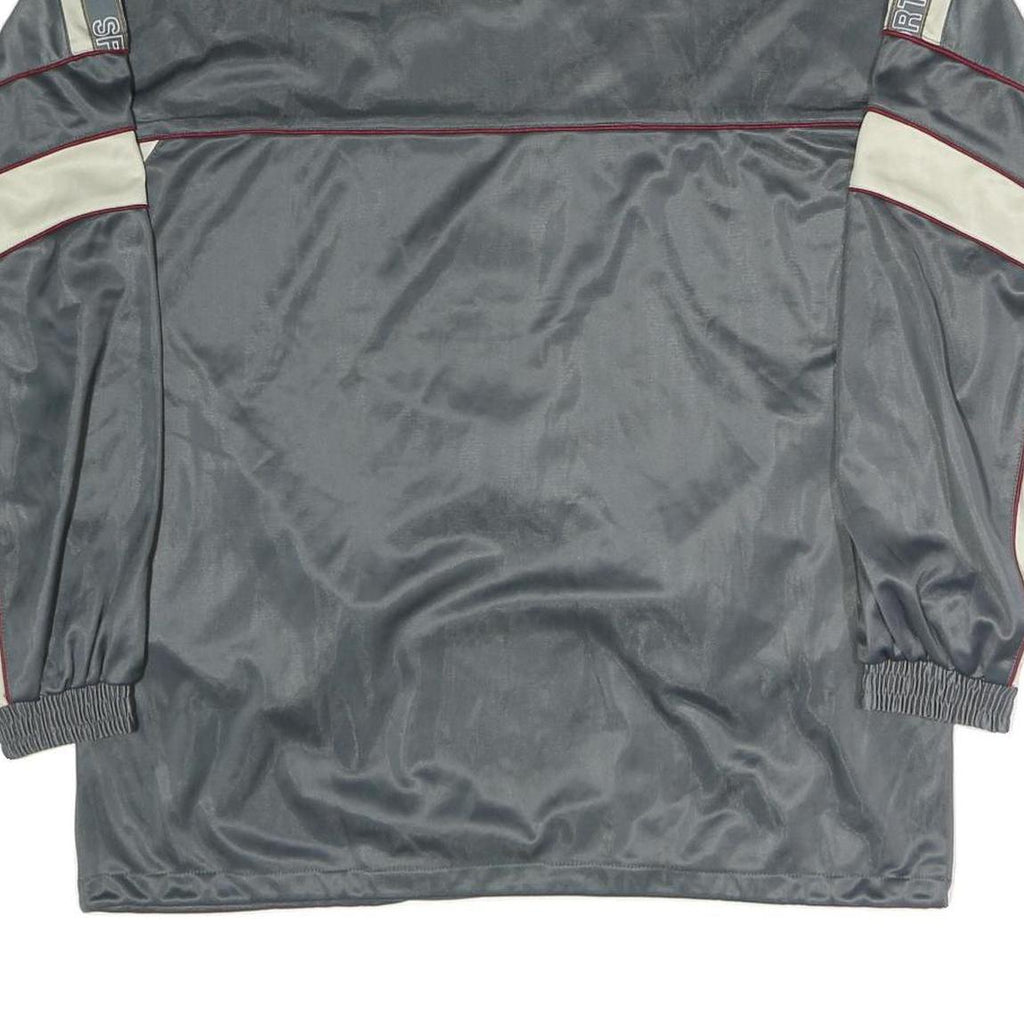 MACIMON Mens Grey & Cream Sport Zip Jacket L Polyester Blend Casual Lightweight