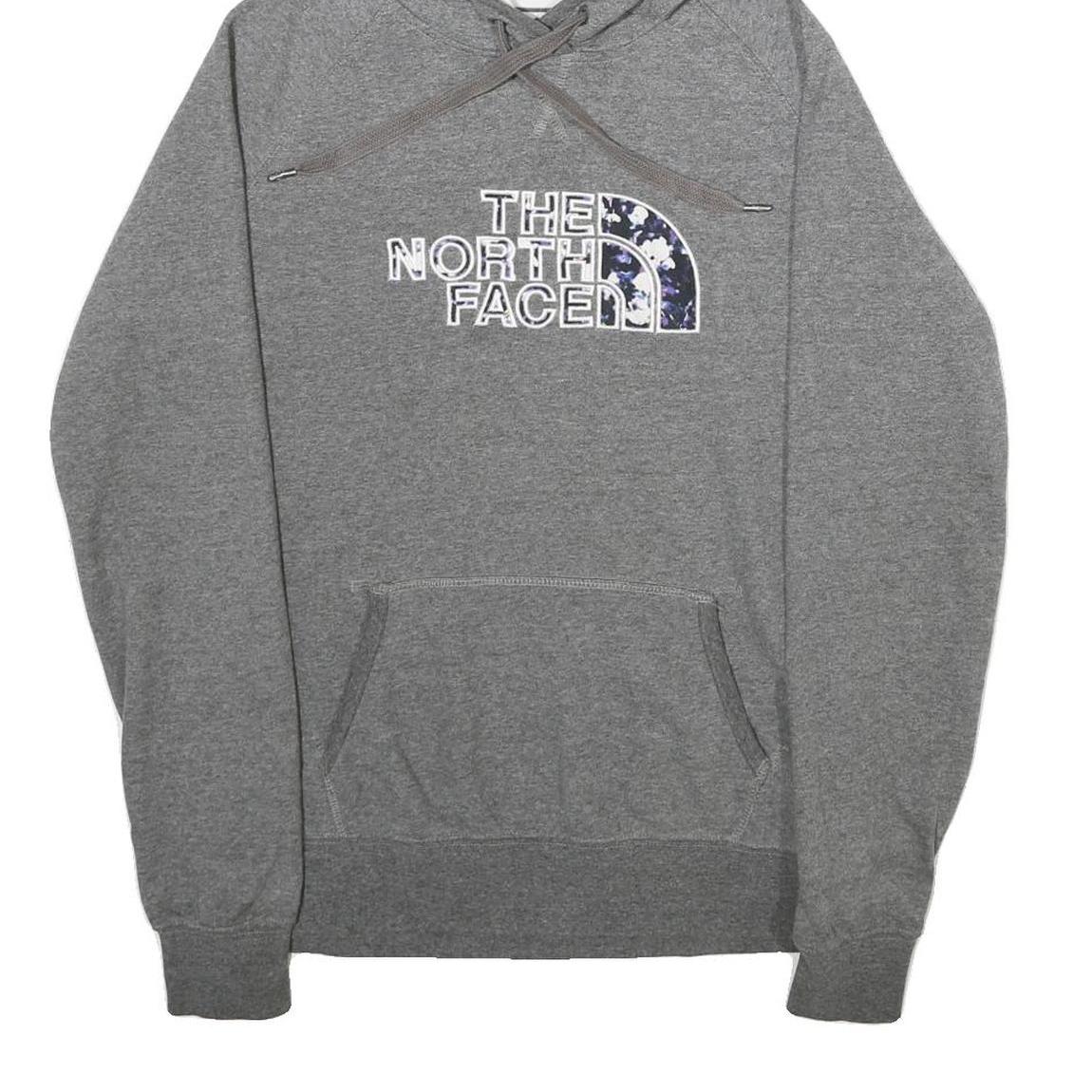 THE NORTH FACE Womens Grey Hoodie M Cotton Blend Casual Pullover