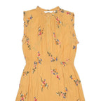 & OTHER STORIES Womens Yellow Floral Day Cotton Dress Sleeveless Ruffle Hem M