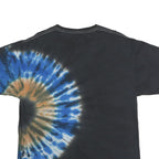 CHEMISTRY Mens Black Blue Tie Dye Graphic T-Shirt L Short Sleeve Crew Neck Fast