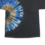 CHEMISTRY Mens Black Blue Tie Dye Graphic T-Shirt L Short Sleeve Crew Neck Fast