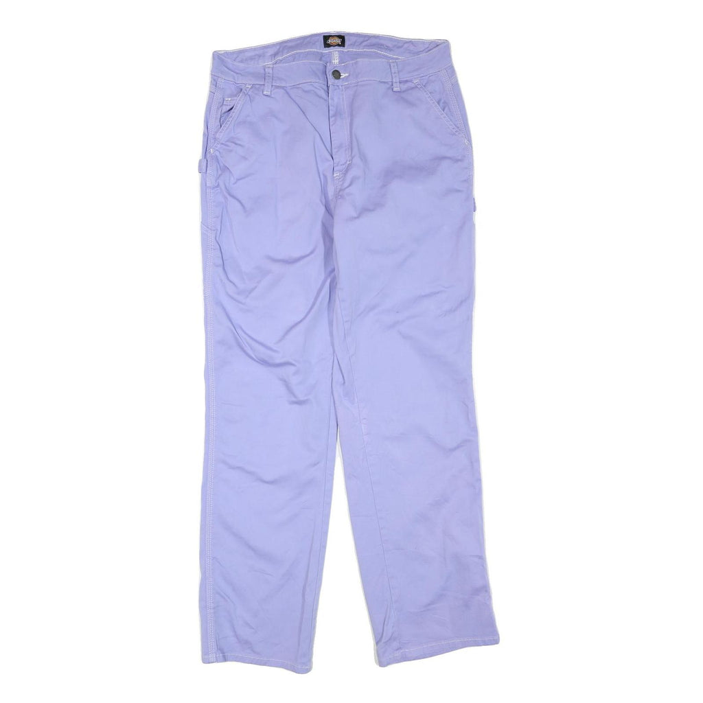DICKIES Mens Regular Fit Workwear Jeans Lavender Denim W34 L32 Zip Closure