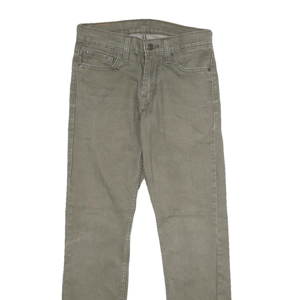 LEVI'S 511 Slim Mens Jeans Green Slim Skinny Denim Light W29 L32 Zip Cotton