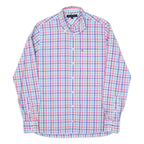 TOMMY HILFIGER Mens Shirt Pink Check Long Sleeve S