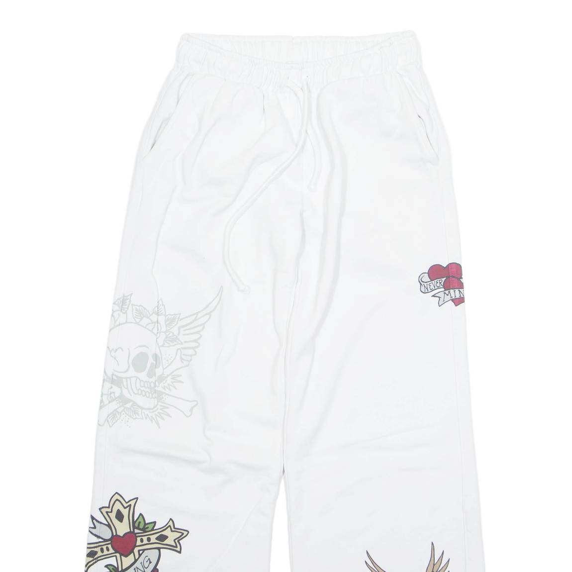 SUBDUED Womens Sweatpants White Straight UK 6 W24 L29