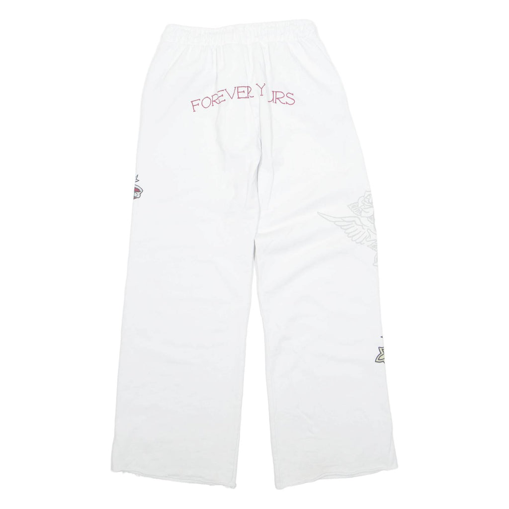 SUBDUED Womens Sweatpants White Straight UK 6 W24 L29