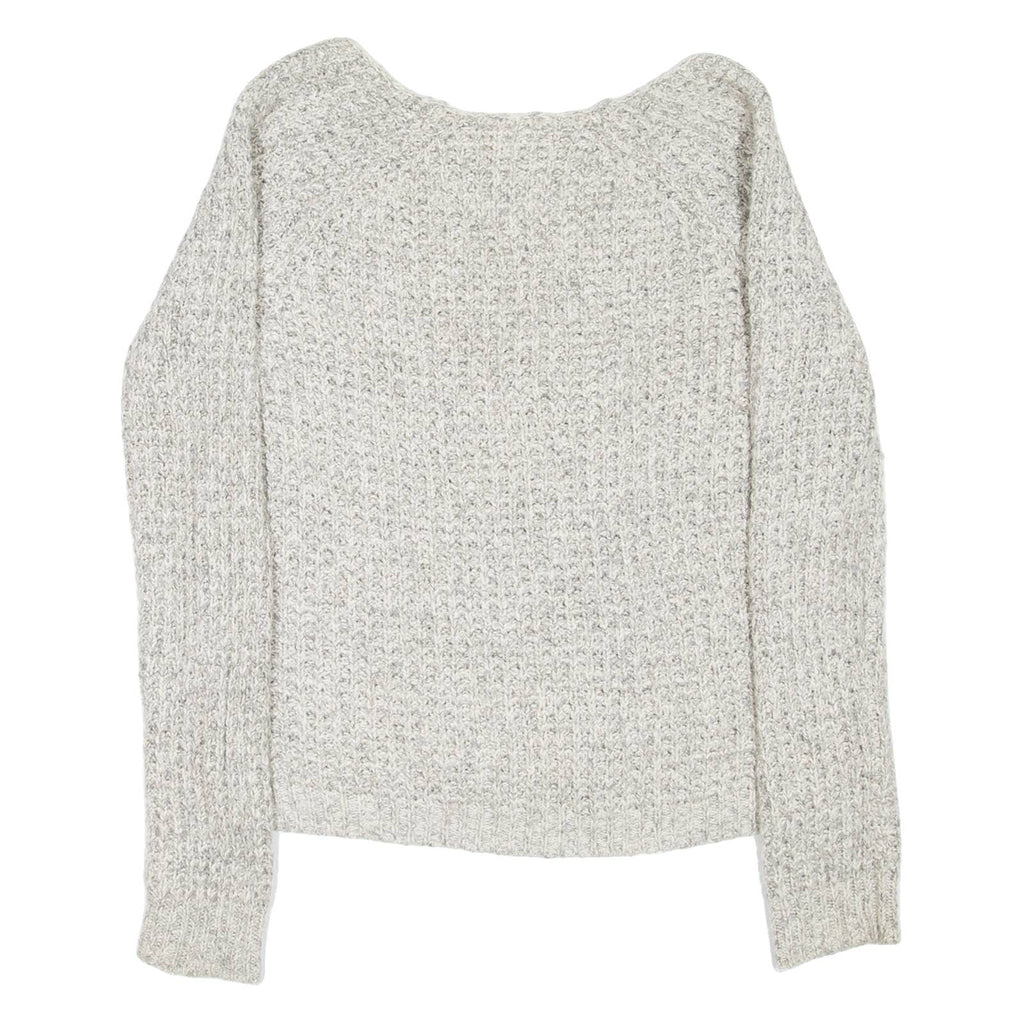 HOLLISTER Womens Jumper Grey Chunky Knit S