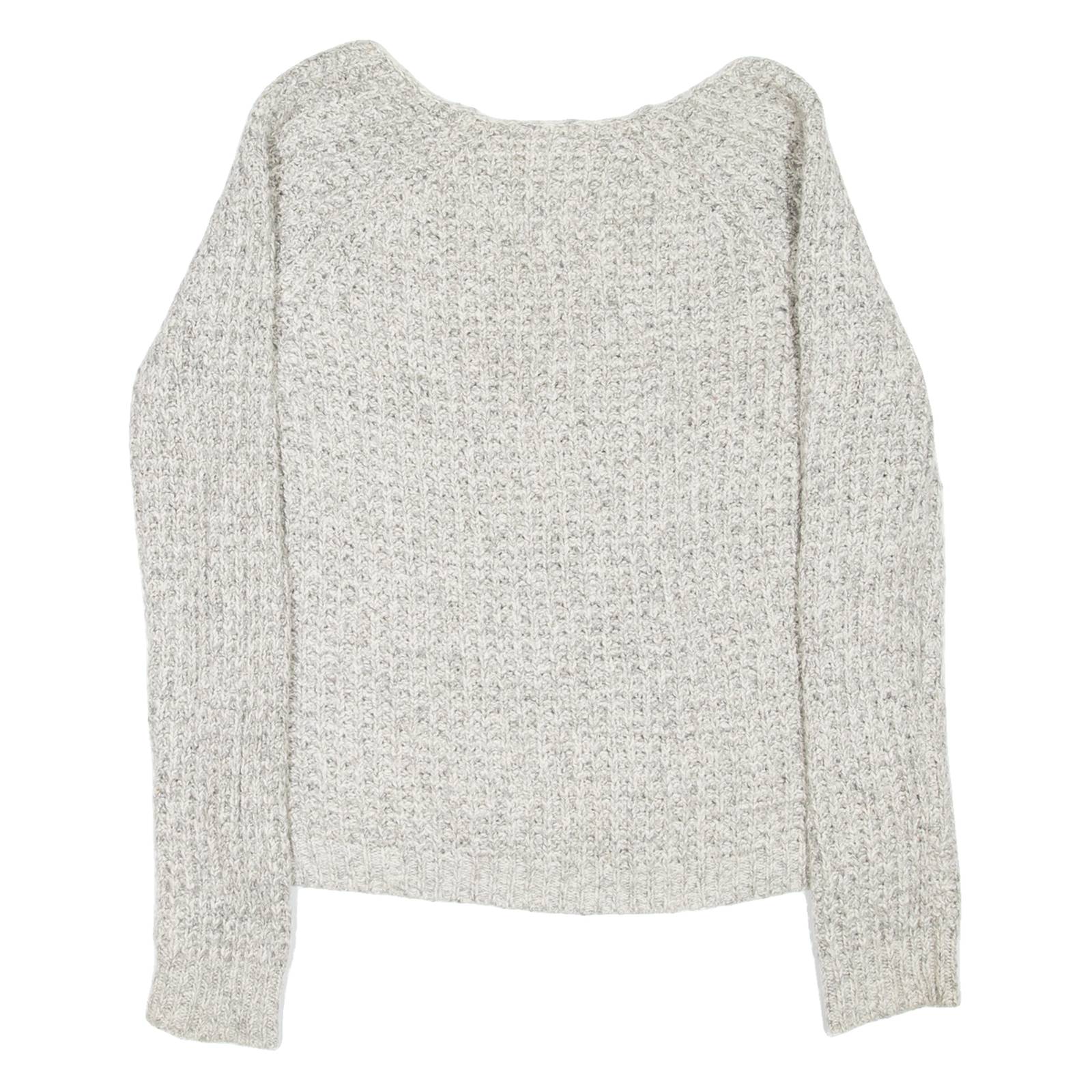 HOLLISTER Womens Jumper Grey Chunky Knit S