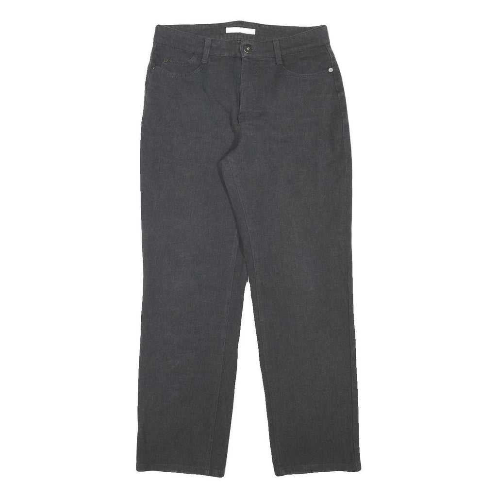 MAC Womens Regular Fit Black Cotton Blend Regular Leg Trousers W30 L29 Stretch